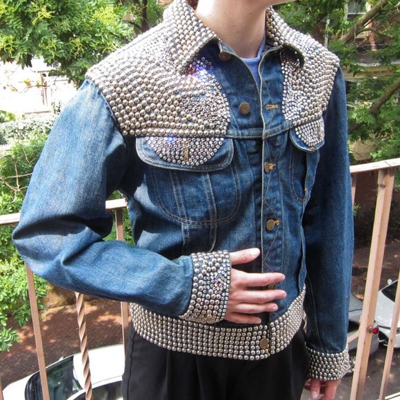 A one-of-a-kind 1973, studded and rhinestone Goldsmith’s jacket. - Picture 7 of 7